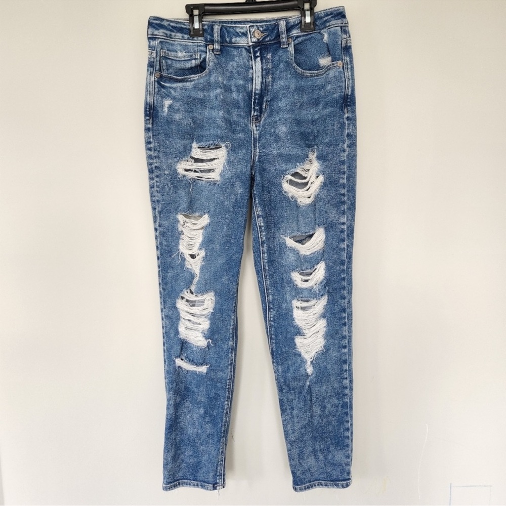 American Eagle Distressed Mom Jeans